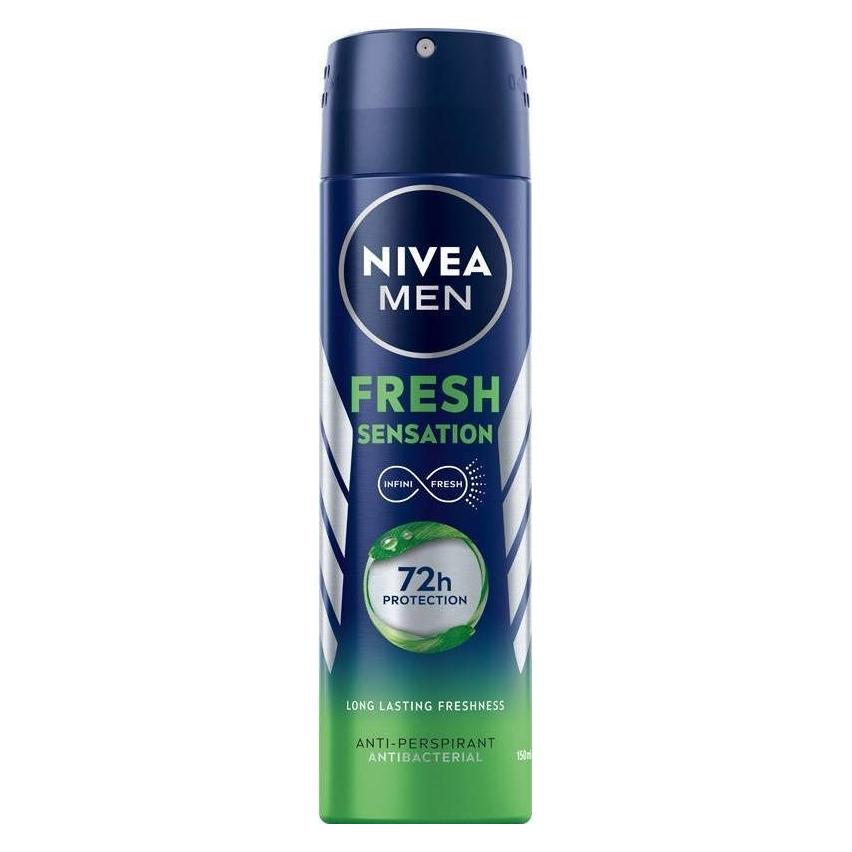 NIVEA Men Men Fresh Sensation Antiperspirant 150Ml (Spray, 150 ml) (5900017089300)