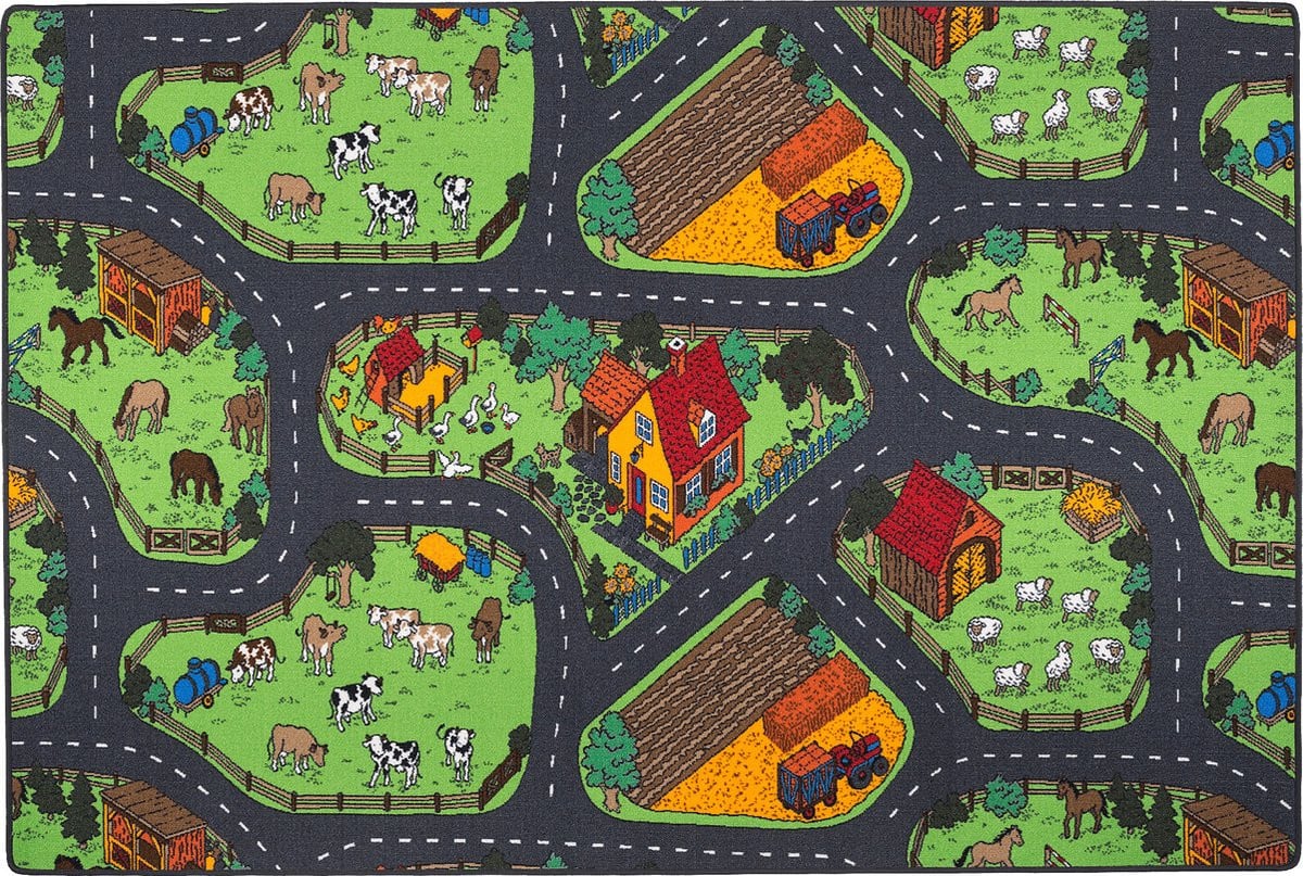 Snapstyle Kinderenspeelvloerkleed Boerderij thema