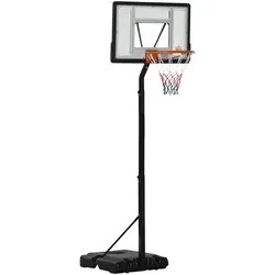 BASKETBALLSTÄNDER mit Rädern rollbar 210-260 cm höhenverstellbar Stahl Schwarz