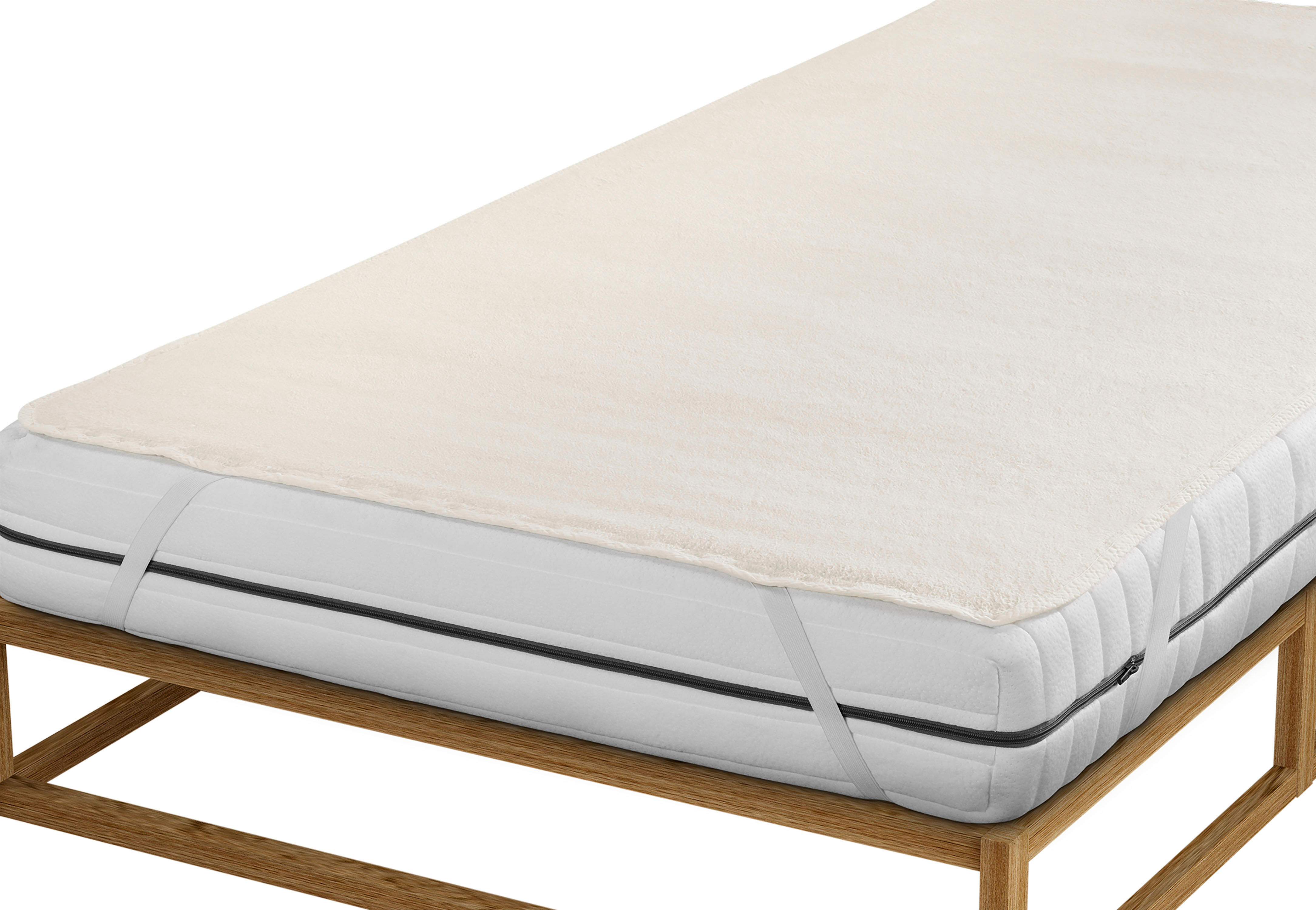 Matratzenauflage "Molton-Matratzenauflage", beige (natur), B:180cm L:200cm, Bezug: 100% Baumwolle, BIBERNA SLEEP & PROTECT, Matratzenzubehör