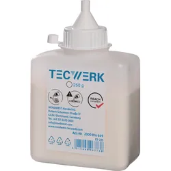 Schlagschnurkreide 250g weiß Ku.-Flasche TECWERK