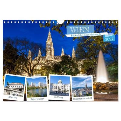 Wien - Blickwinkel einer Metropole (Wandkalender 2027 DIN A4 quer), CALVENDO Monatskalender