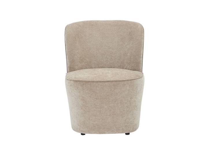 Fauteuil en tissu soft touch taupe