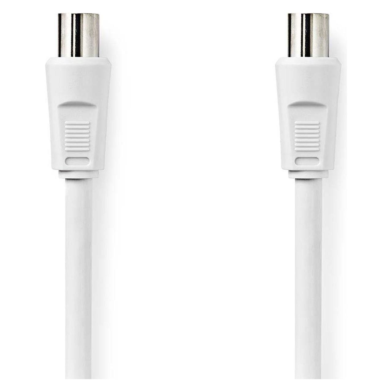 Nedis Koaxial Kabel | IEC (Coax) Stecker | IEC (Coax) Stecker | Vernickelt | 90 dB | 75 Ohm | Doppel (90 dB) (CSGL40200WT30)