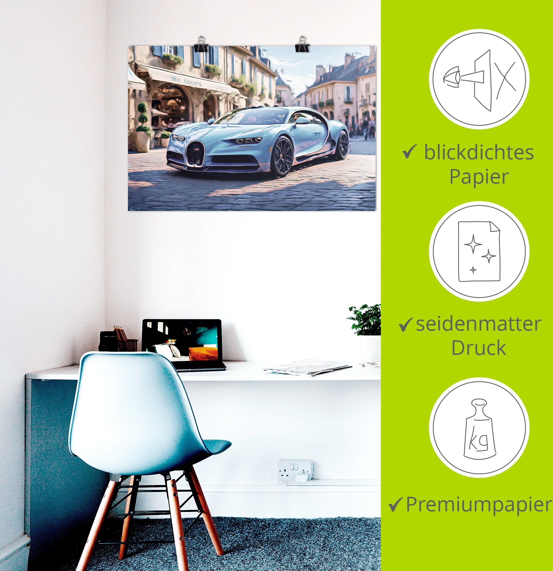 Artland "Chiron" Auto 1 Stk. tlg. als Alubild, Leinwandbild, Poster, Wandaufkleber in verschied. Grössen farbe bild(er): braun B/H/T: 90cm x 60cm, Poster Auto Querformat, 1 Stk.