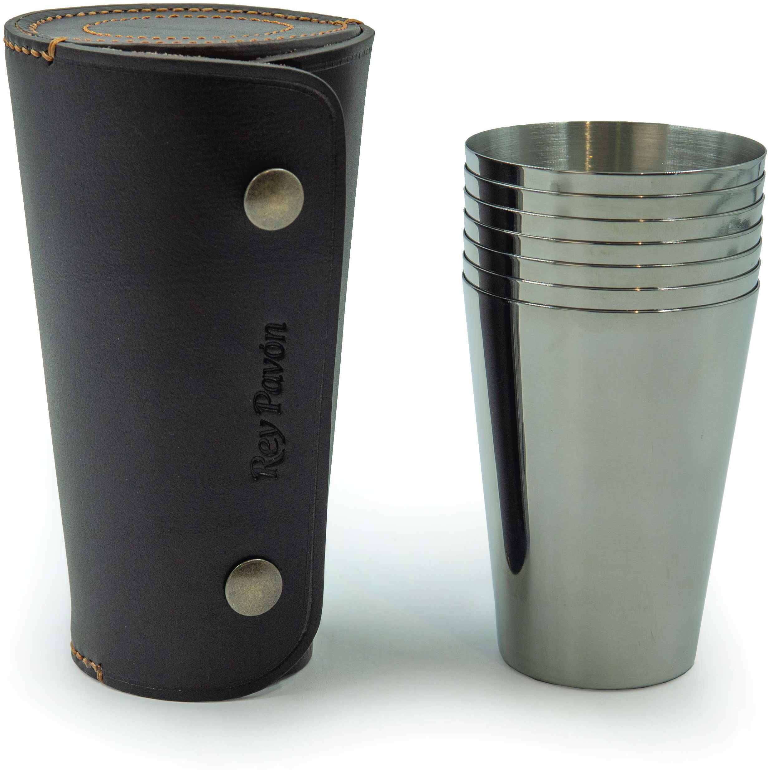 Rey Pavón Set 6 vasos Alcan . Marrón