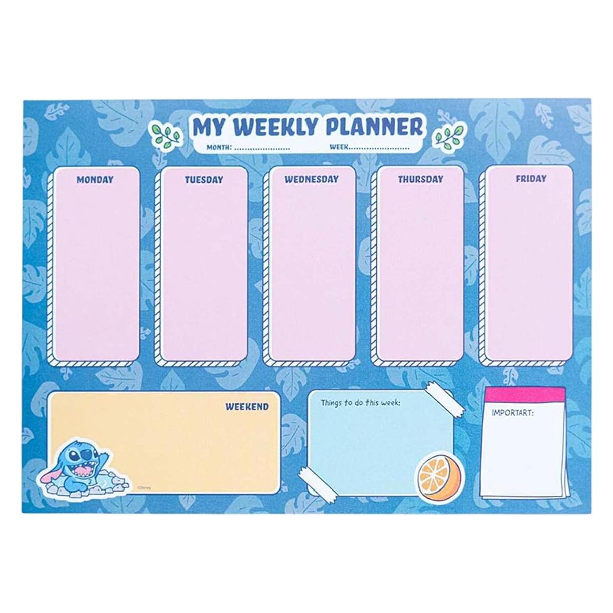Disney Stitch - Wochenplaner 54 A4-Seiten (A4, 1 Woche / 2 Seiten) (BPSA40049)