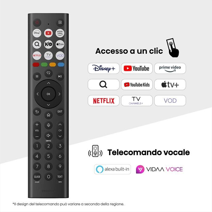 Hisense Smart Tv Qled 55" 4k Ultra Hd 55a79q-nero