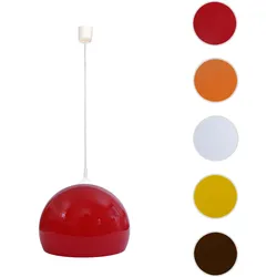 Pendelleuchte HWC-M34, Hängelampe Hängeleuchte Lampe, Ø 40cm Schirm, Kunststoff ~ rot