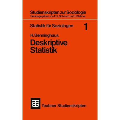 Statistik für Soziologen 1, Taschenbuch von Hans Benninghaus, Vieweg & Teubner, 978-3-519-10134-5