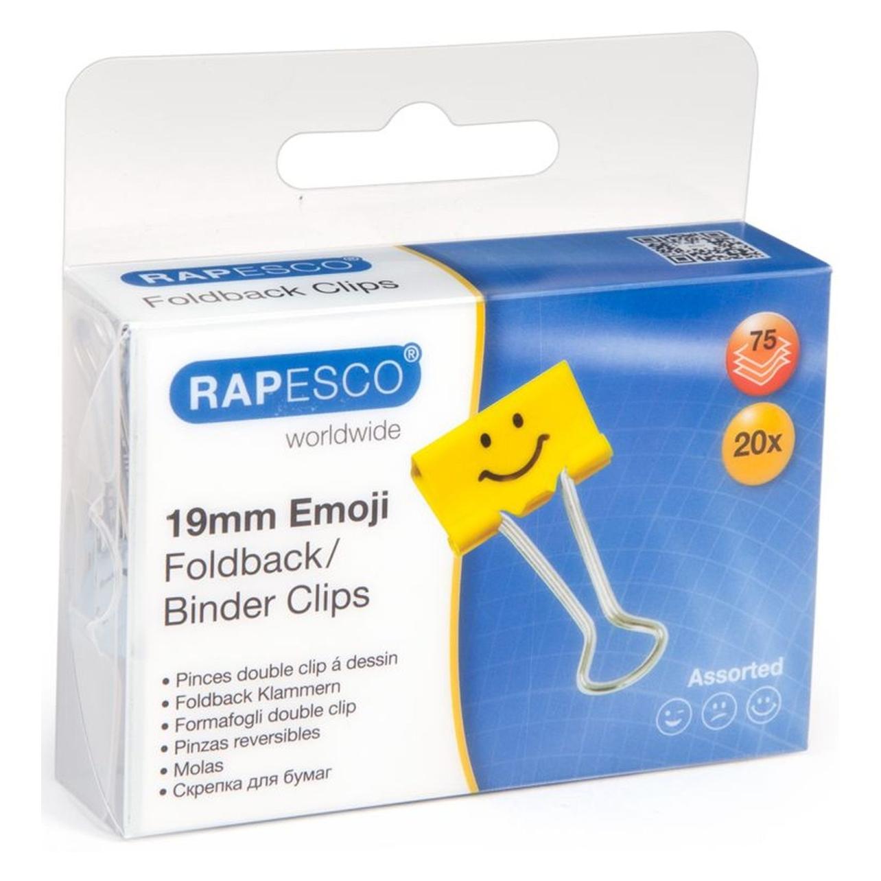 Rapesco Foldback-Klammer Emoji (1351)