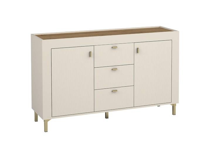 Mirjan24 Kommode Mossa 2D3S Mo06, Kaschmir, Kunststoff, Rechteckig, 138x84x40 cm, Kleinmöbel, Kommoden, Kommoden