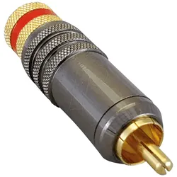 BKL 0101021 - Cinchstecker, Farbcodierung rot, Kontakte vergoldet