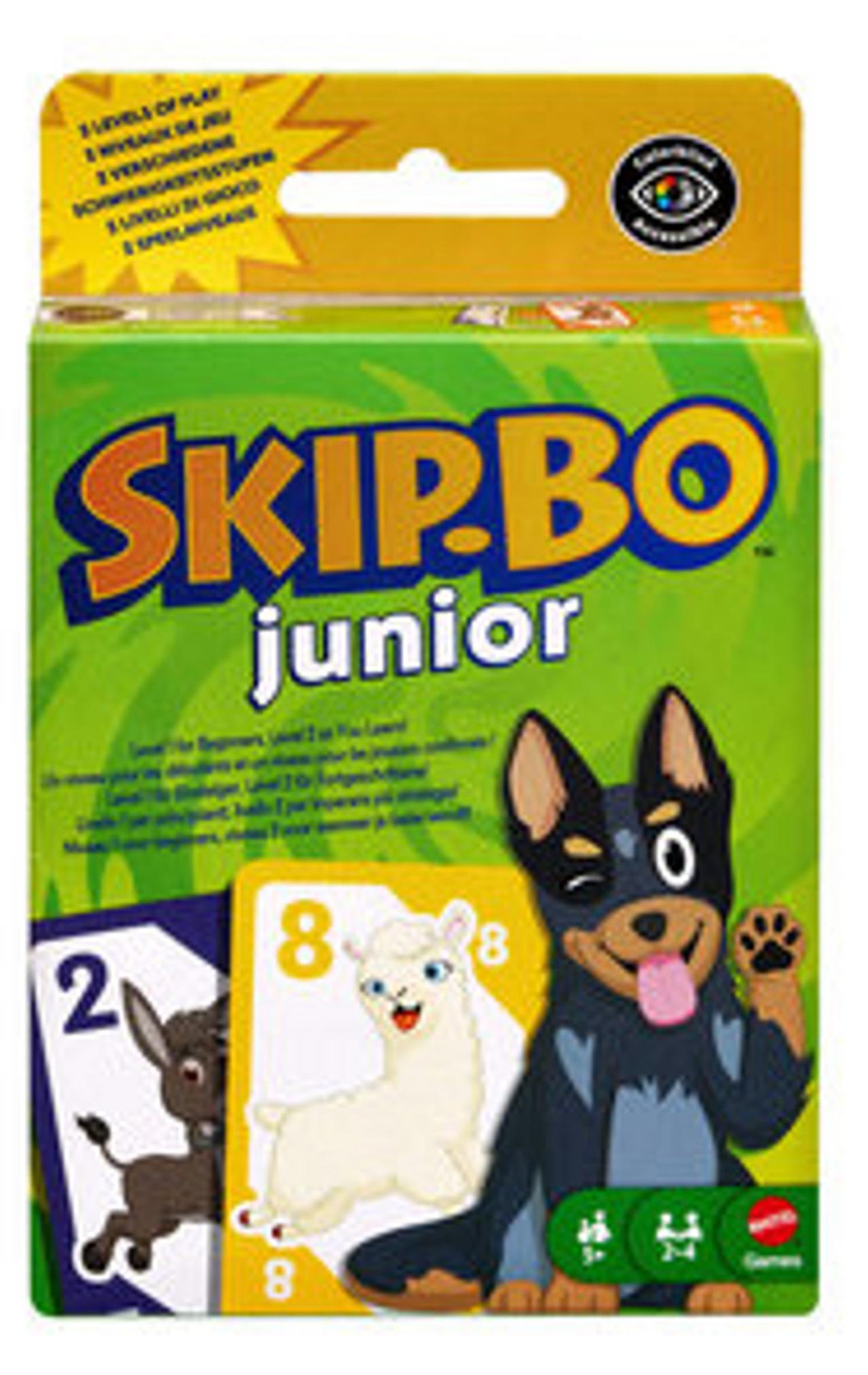 Mattel Games Skip-Bo Junior kaartspel voor kinderen vanaf 3 jaar