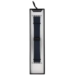 Neues GlacierX Lederarmband mit magnetischer Schnalle Mitternachtsblau für die Apple Watch 42/44/45/49mm Marineblau