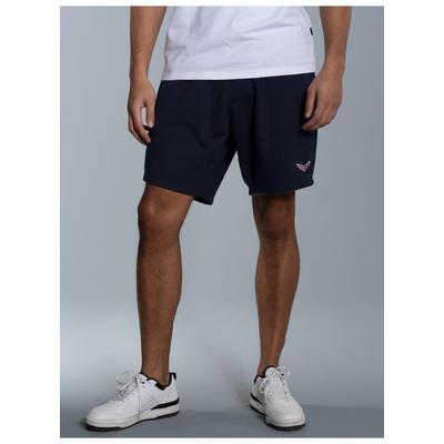 Bermudas TRIGEMA "TRIGEMA Bermuda mit praktischem Kordelzug", Herren, Gr. XL, Normalgrößen, blau (navy), Sweatware, 70% Baumwolle, 30% Polyester, Hosen Bermudas