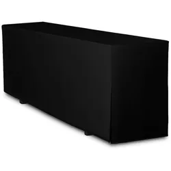 TexDeko Biertischhusse Premium für Bierzeltgarnitur 220 x 60cm Blickdicht waschbar (Schwarz)