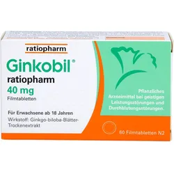 Ginkobil-Ratiopharm 40mg Filmtabletten 60 ST