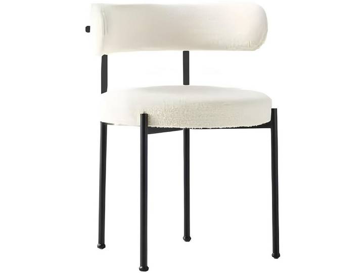 Xlmoebel Polsterstuhl Eleganter Polsterstuhl in Weiß mit Edelstahlgestell, Hergestellt in Europa