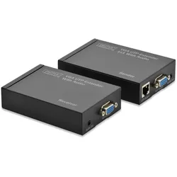 Digitus VGA-UTP Extender 300m Sender/Empfaenger Kit 1920x1200 inkl. Netzteil (Extender), Video Converter