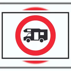 HB-Druck Wohnmobil Durchfahrt verboten Symbol Schild A0 (841x1189mm)