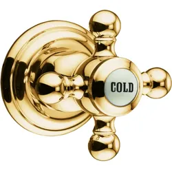 Kludi 1926 Unterputz Ventil 518154520 Feinbau Set, Markierung: Cold, vergoldet