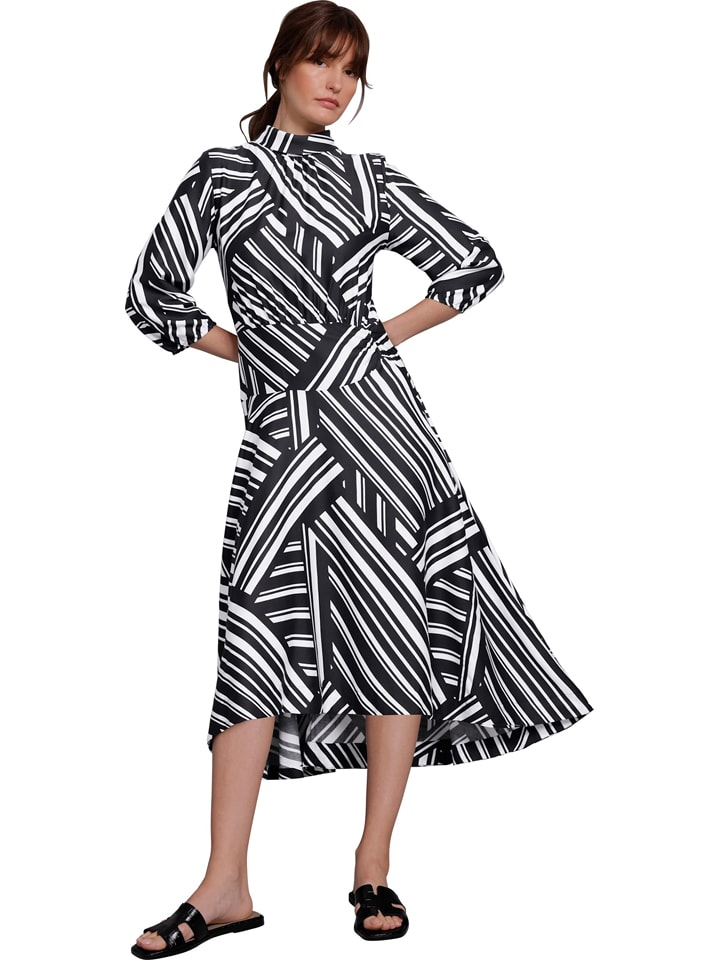 creation L Kleid in Schwarz/ Weiß - 40