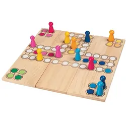 Goki Hölzerne Ludo Spiel-Variable (Deutsch, 2 - 4 Spieler)