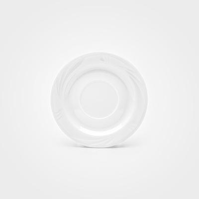 Van Well Suppen-Untertassen Arcadia, 2-teilig, Porzellan weiß, Ø 16,5 cm