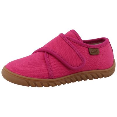 Barfußschuh LURCHI "Bibu Barefoot", Jungen, Gr. 32, pink, Textil, Schuhe Barfußschuh, Klettschuh, Hausschuh mit Label, Größenschablone zum Download
