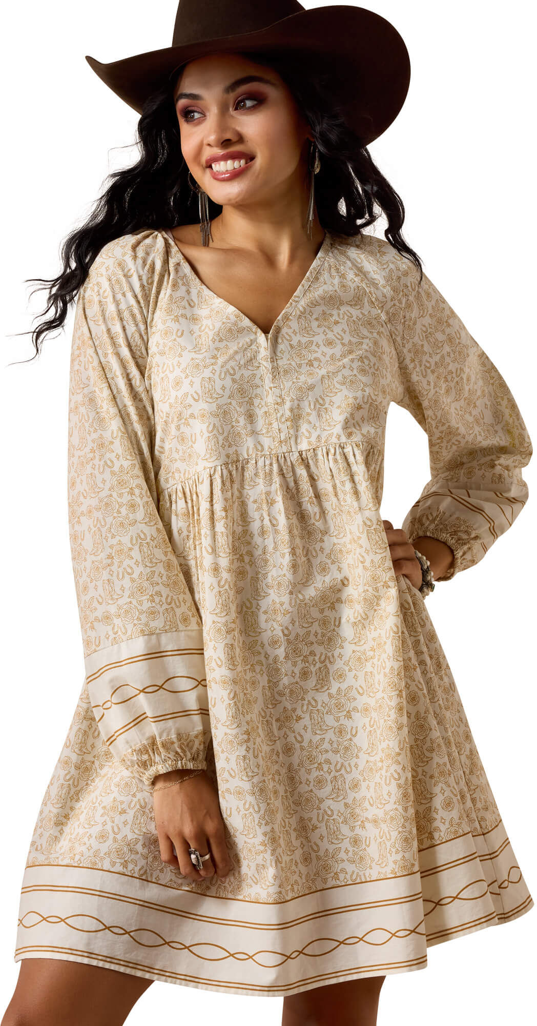 Women's Rosie Dress in Boots 'n' Roses, Size: XL by Ariat