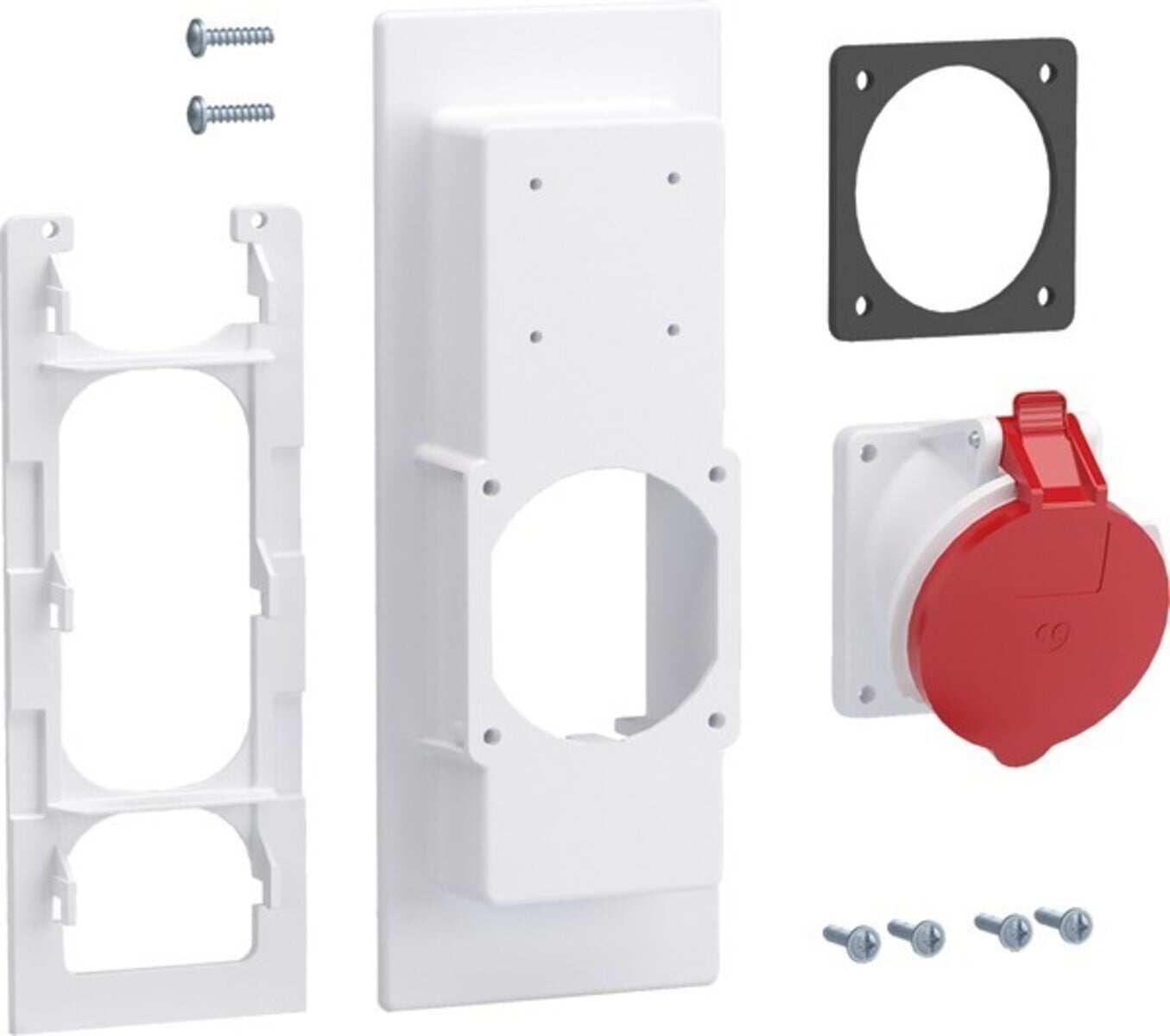 Hager universele wandplaat type Z met 1 CEE-stopcontact 16A