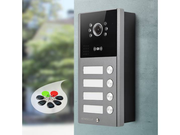 HOMSECUR XC113F-4 caméra de sonnette extérieure pour interphone vidéo série HDS interphone d'appel 4 familles
