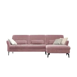 meinSofa Ecksofa Cord DANTE , rosa/pink