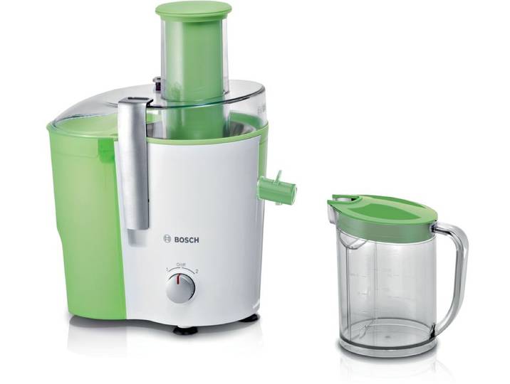 Bosch Entsafter, VitaJuice 2, 700 W, Weiß, apfelgrün, MES25G0