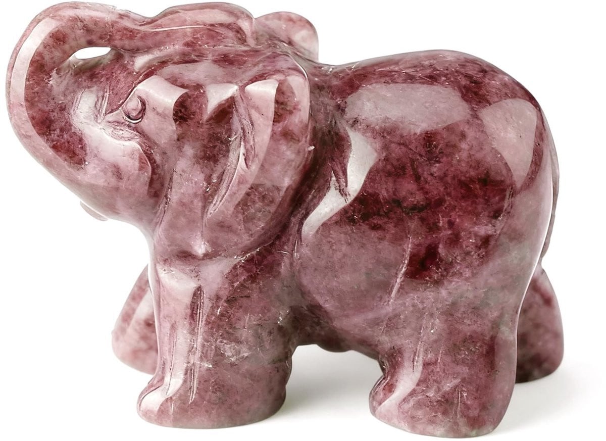 Solidchoice - Handgegraveerd kristallen olifant beeldje voor decoratie