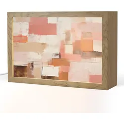 TISCHLEUCHTE Kunst - Rosa - Abstrakt Nachtlicht 30x20 cm