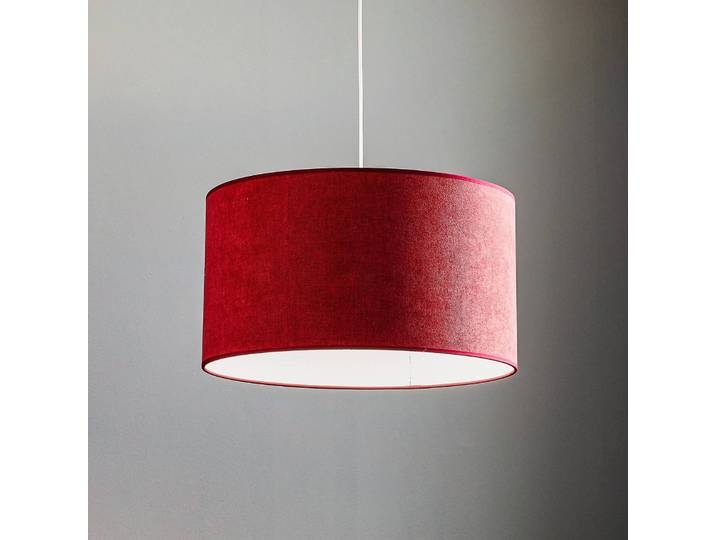 Hängeleuchte Bristol Duolla, dimmbar, rot, für Wohn- / Esszimmer, Textil / Stoff / Seide