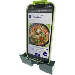 Purvario Handy- und Tablet-Halter Gerätehalter verstellbare Höhe 13 bis 19 cm