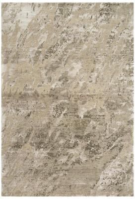 Alora Decor Noble Beige Abstract Swirl Hand-Knotted Wool Blend Rug