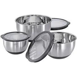 Küchenprofi Schüsselset Deluxe 3tlg. Edelstahl Silber