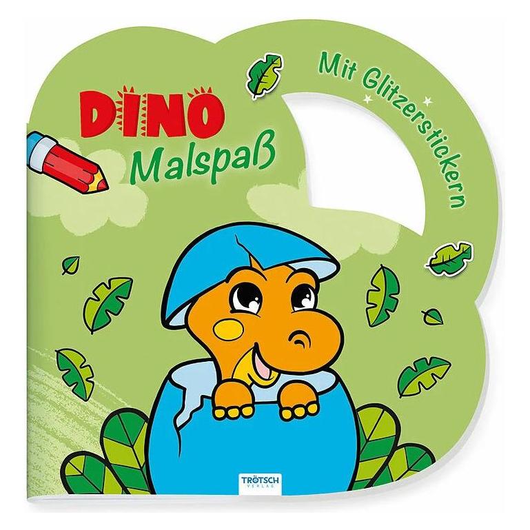 Trötsch Malbuch Stickermalbuch Dino Malspass (100 Sticker) (20073)