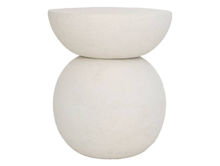 Table d'appoint blanche ø 37 * 44 cm