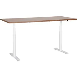 SCHREIBTISCH braunweiß 180/80 cm elektrisch höhenverstellbar Destin IV