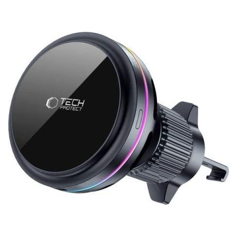 4Kom Other goods Tech-Protect Tech-Protect V9 MagSafe 25W Qi 2.2 Car Charger - Black (5906302352654)