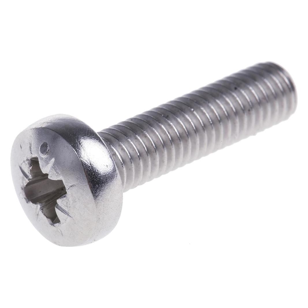 RS PRO Schrauben Linsenkopf A4 Kreuz M5x20mm (190579)