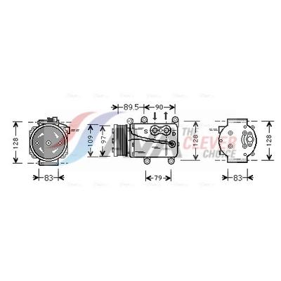 AVA CLEVER CHOICE Kompressor, Klimaanlage FDAK082 für MERCURY Ford