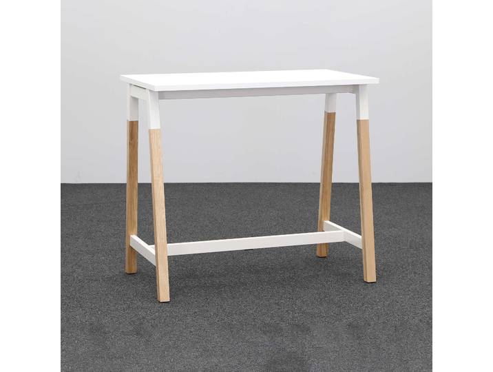 Hochtisch Mdd Ogi 121.5x70 cm, Weiss/Braun, Neu, Tisch - Hochwertig & langlebig