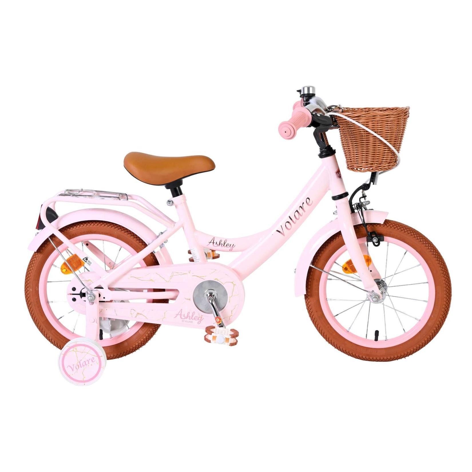 Volare Kinderfahrrad Ashley für Mädchen 14 Zoll Kinderrad in Rosa