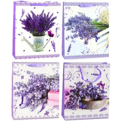 Lavendel-Geschenktüte aus Papier, 32 x 26 x 12 cm